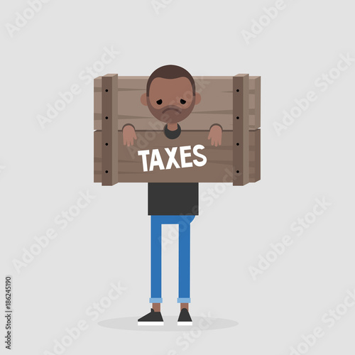 Bild auf Leinwand Paying taxes, conceptual illustration