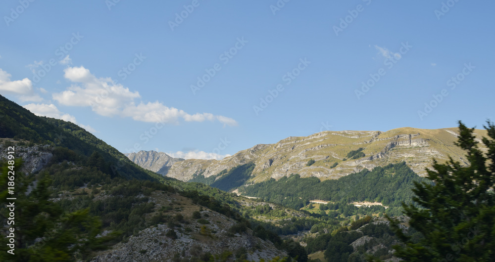 Canyon Tara, the Durdević Tara bridge, Montenegro, mountain view Canyon Tara, the Durdević Tara bridge, Montenegro, mountain view