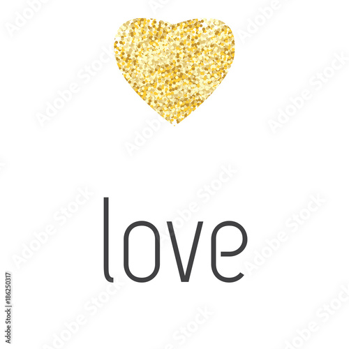 Romantic Valentines day love greeting card with heart shape icon. Vector illustration EPS10 - love day. The inscription Love. Be my valentine. Calligraphic inscription. Love logotype