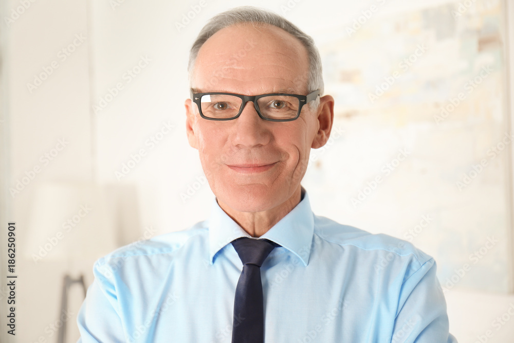 Attractive mature businessman indoors Attractive mature businessman indoors