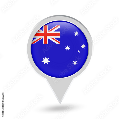 Free Download Australia Flag Round Pin Icon - GFXLoad