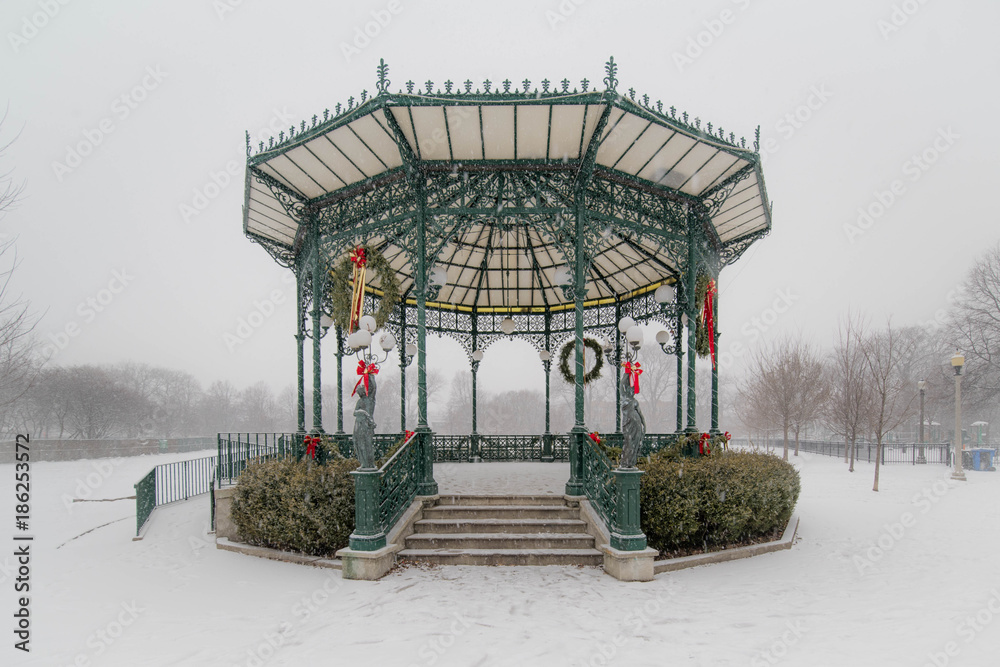 Gazebo in the Snow