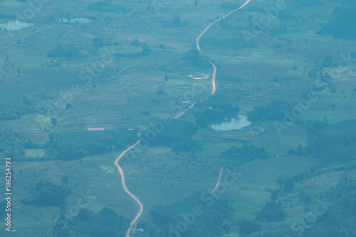 Top View of Country Village at Phu Chi Fa View Point photo