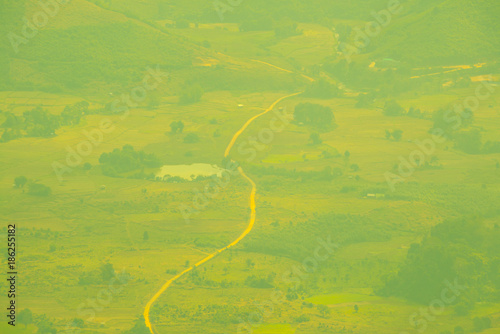 Top View of Country Village at Phu Chi Fa View Point photo