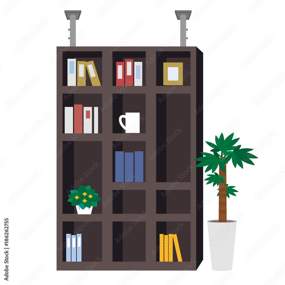 地震対策 本棚 イラスト Stock Vector Adobe Stock