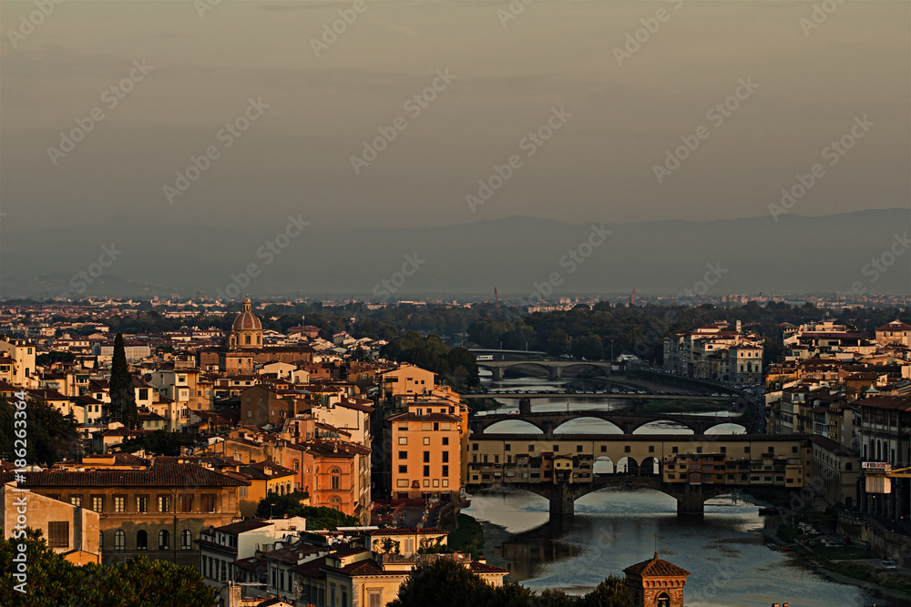 Obraz premium View on Florence from Piazzale Michelangelo