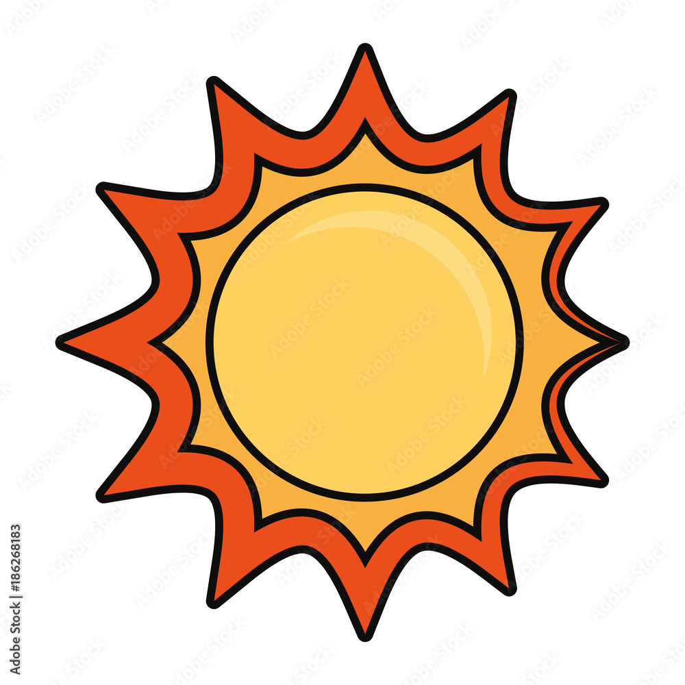 Sun isolated symbol cartoon Sun isolated symbol cartoon