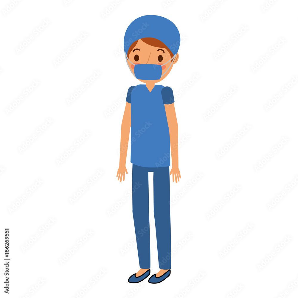surgeon man avatar character icon vector illustration design