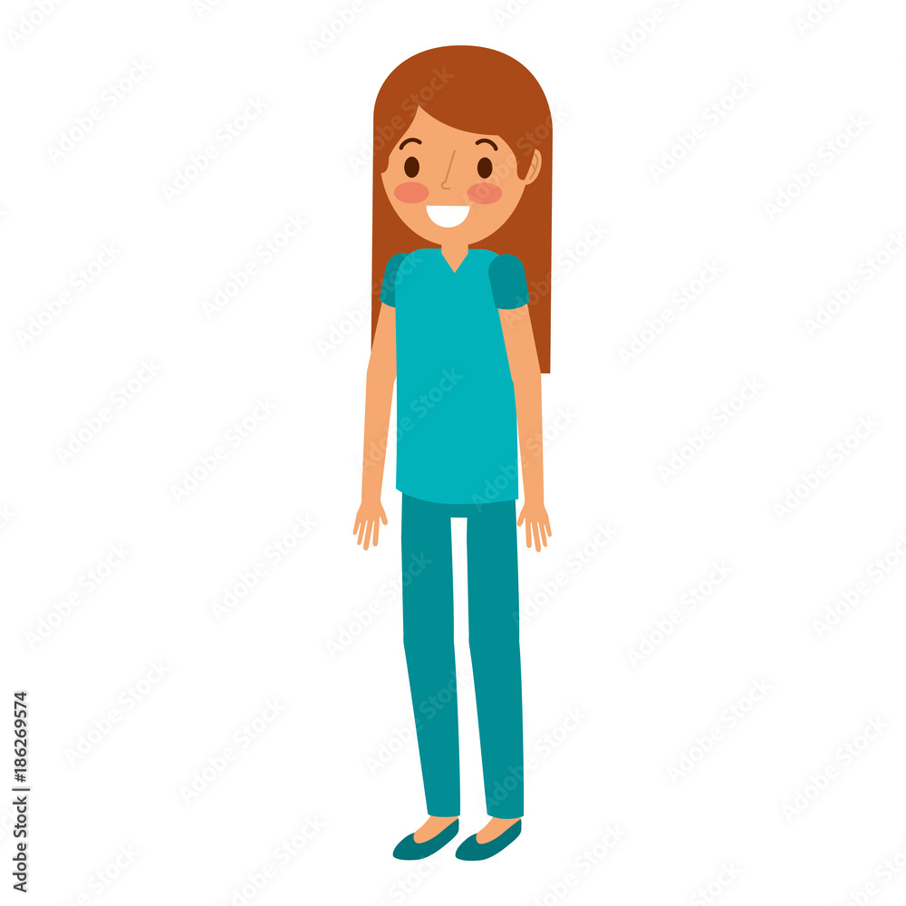 surgeon woman avatar character icon vector illustration design