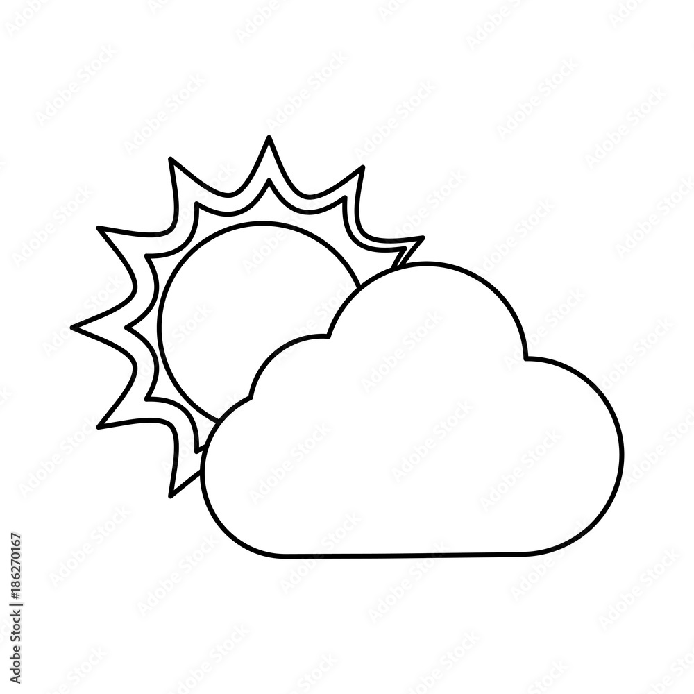 Sun and cloud cartoon Sun and cloud cartoon
