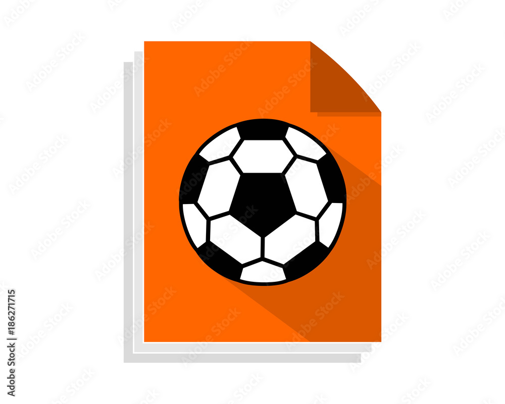 soccer paper sheet image vector icon
