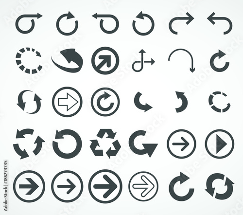Set of arrow icons.