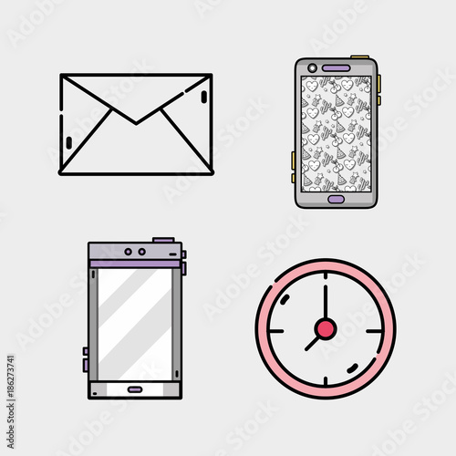 set business icons app message