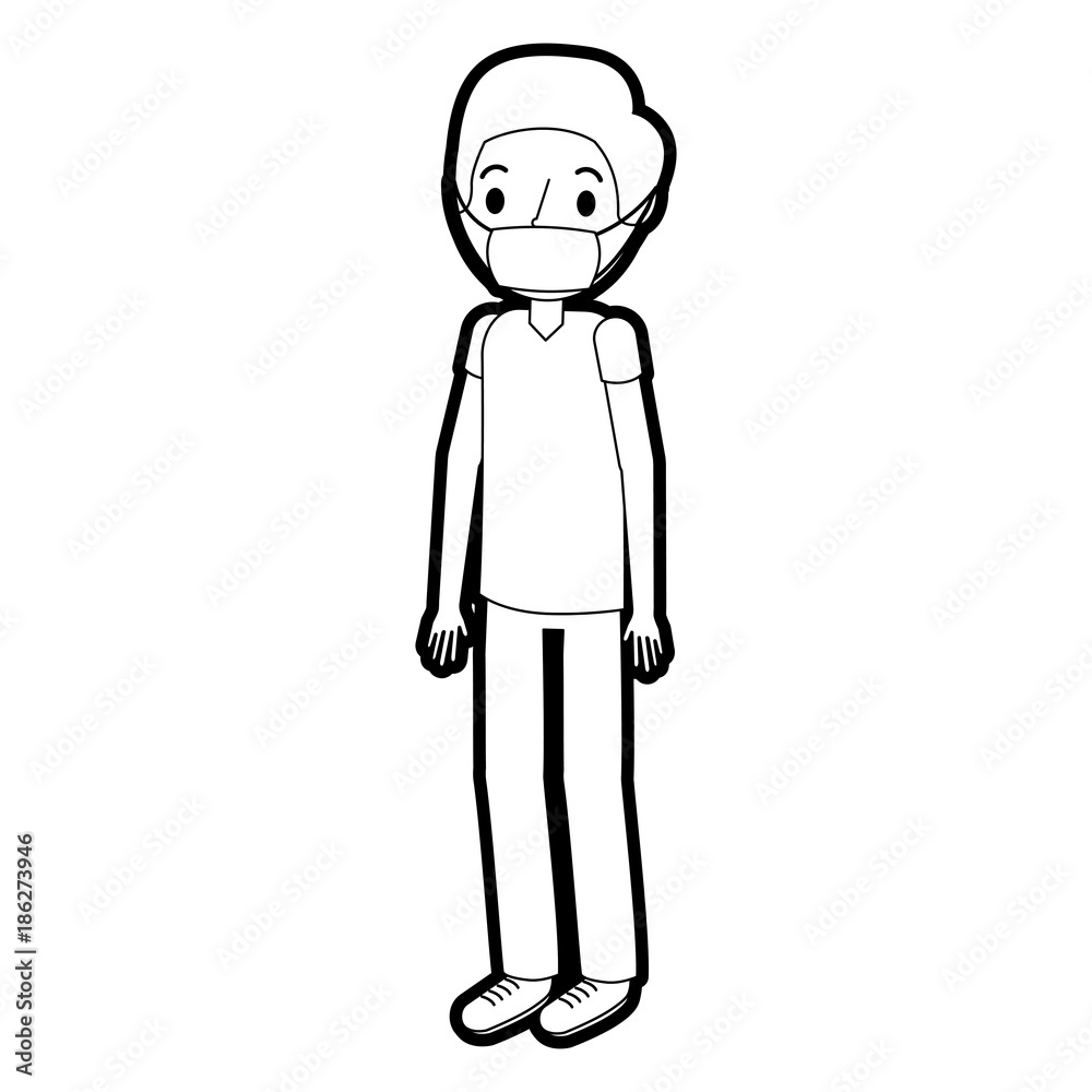 surgeon man avatar character icon vector illustration design