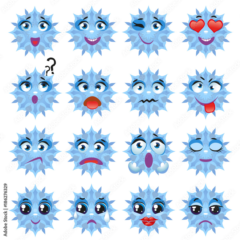 Fototapeta premium Snowflake Emoji Emoticon Expression