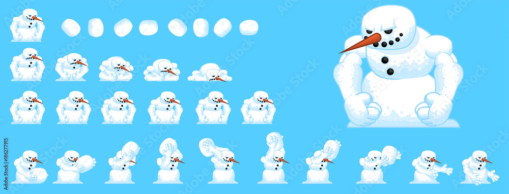 Animated Snowman Game Character Animated Snowman Game Character