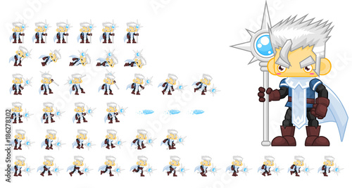 Animated Ice Mage Game Character photo