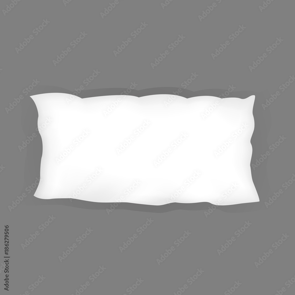 Realistic bedroom white pillow set. Various shapes and sizes. Vector illustration Realistic bedroom white pillow set. Various shapes and sizes. Vector illustration