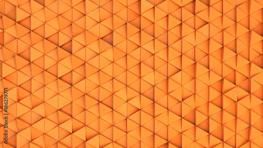 Pattern of orange triangle prisms Pattern of orange triangle prisms