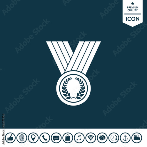 Medal with Laurel wreath, icon