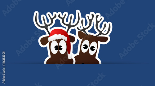 Weihnachtskarte mit Rentier