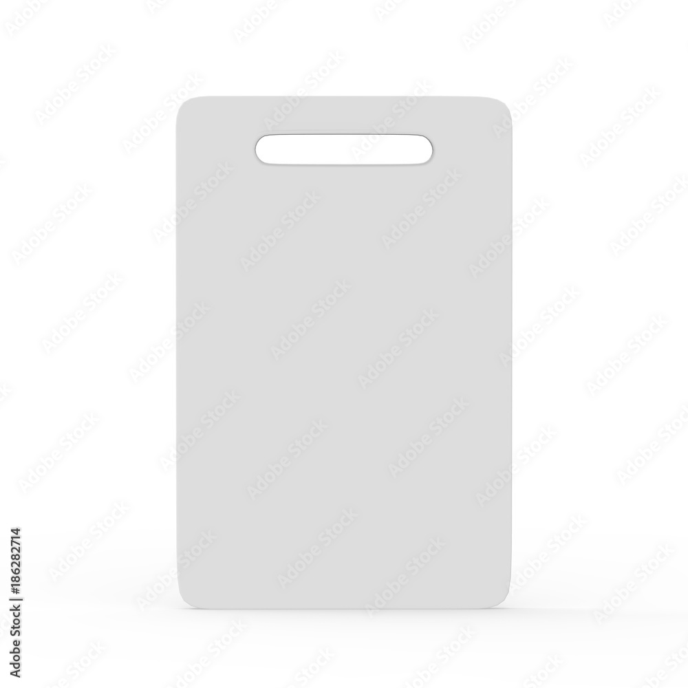Cutting board on isolated white background, 3d illustration Cutting board on isolated white background, 3d illustration