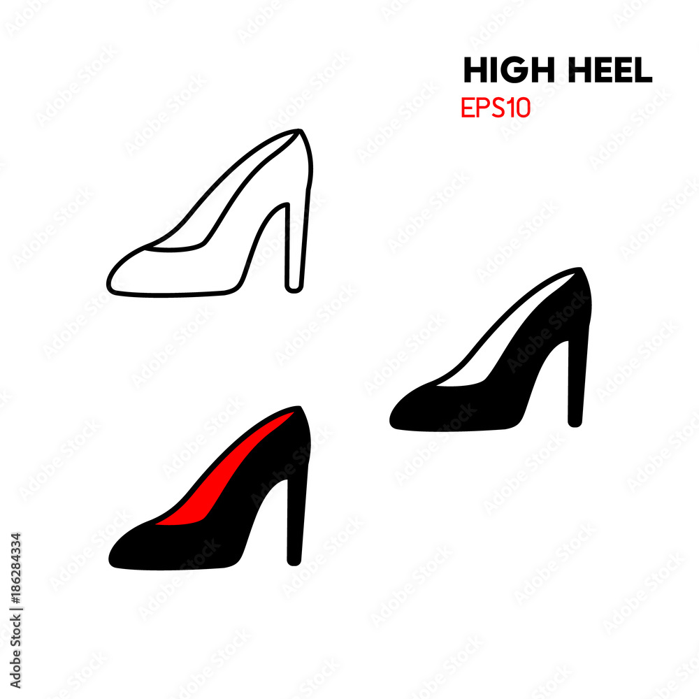 high heel icon vector high heel icon vector