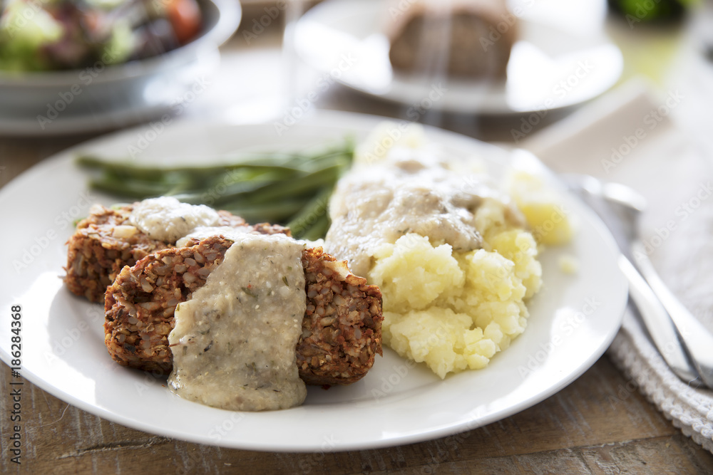 Vegan Lentil Loaf Dinner Vegan Lentil Loaf Dinner