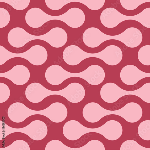 Red and pale pink geometric seamless pattern