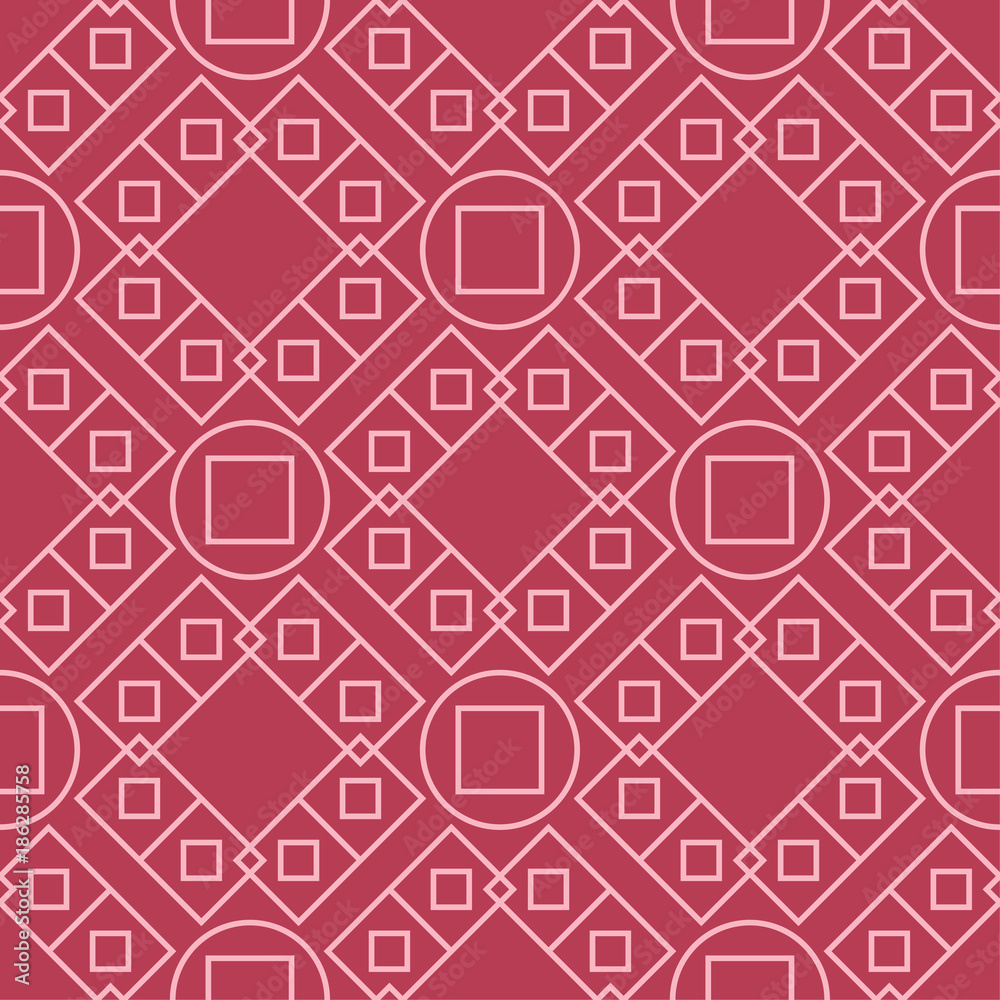 Red and pale pink geometric seamless pattern Red and pale pink geometric seamless pattern