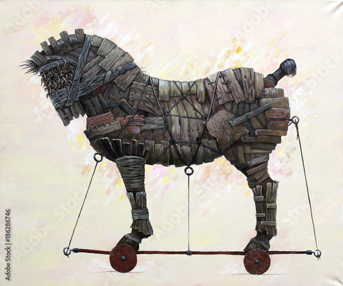 Trojan horse.  Legendary creature. photo