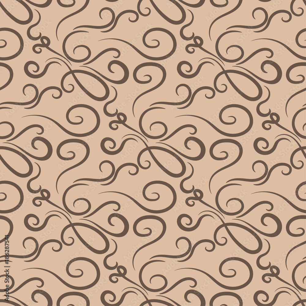 Geometric seamless pattern. Brown abstract background