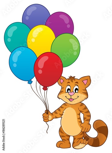 Happy party cat theme image 1