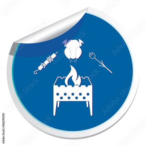 Brazier zephyr, kebab and chicken icon