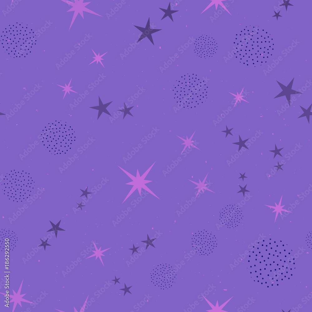 Abstract seamless pattern with stars. Birthday or girlish design. Abstract seamless pattern with stars. Birthday or girlish design.
