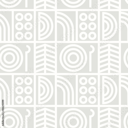 Abstract line art seamless pattern. For print, fashion design, wrapping, wallpaper
