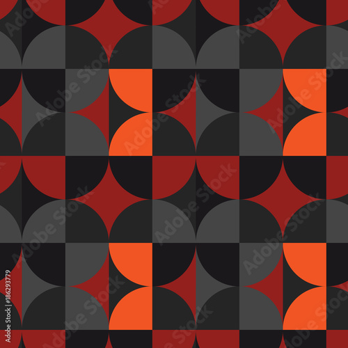 Circle square illusion seamless pattern. For print, fashion design, wrapping, wallpaper