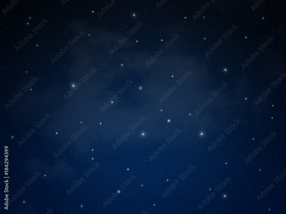     Dark night sky with stars 