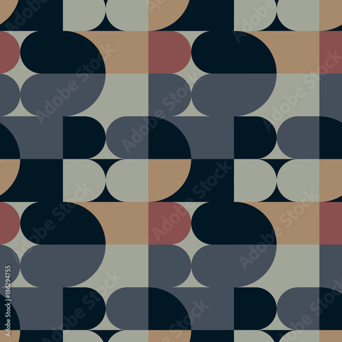 Circle squares irregular seamless pattern. For print, fashion design, wrapping, wallpaper