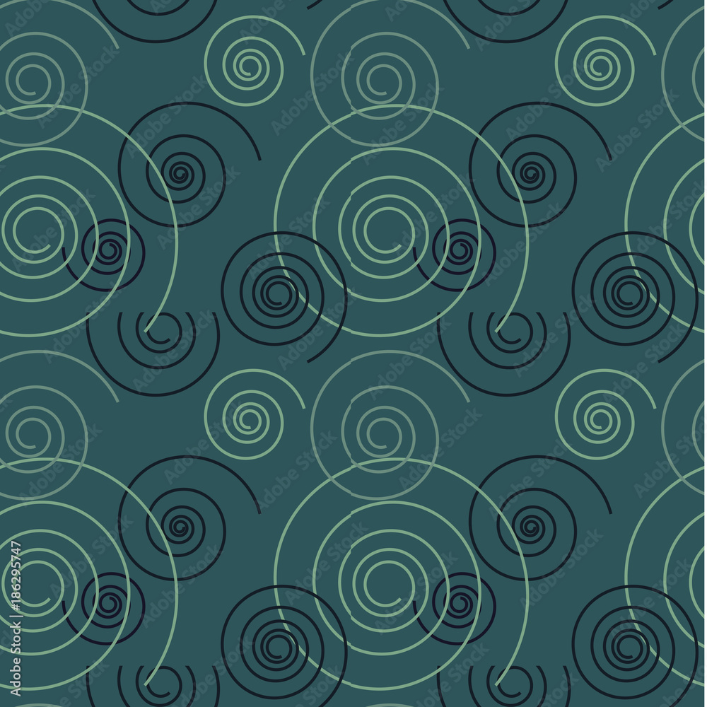 Dancing swirl seamless pattern. For print, fashion design, wrapping wallpaper