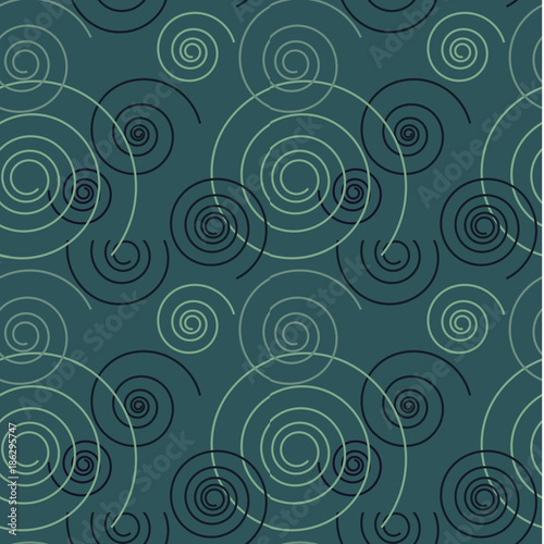 Dancing swirl seamless pattern. For print, fashion design, wrapping wallpaper