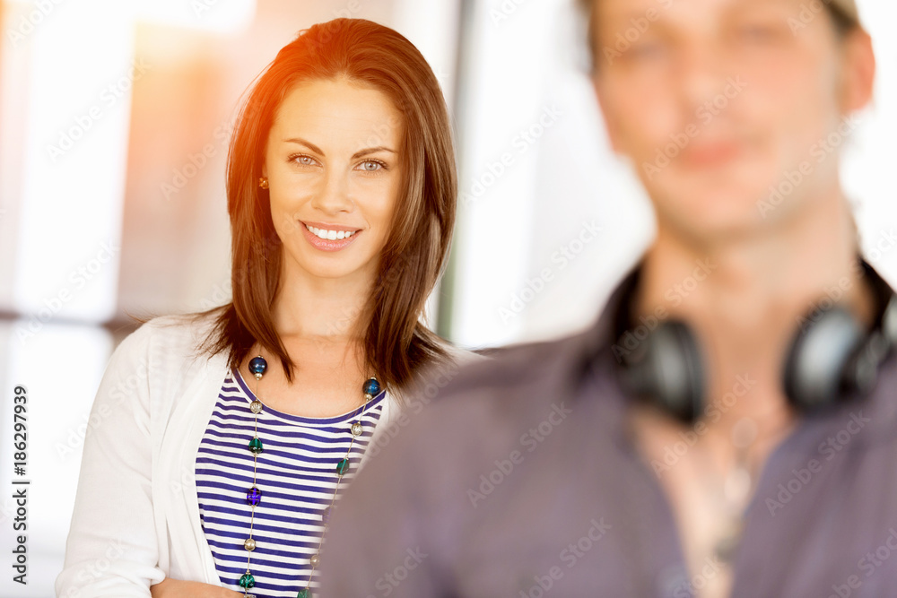 Happy entrepreneur or freelancer in an office or home Happy entrepreneur or freelancer in an office or home
