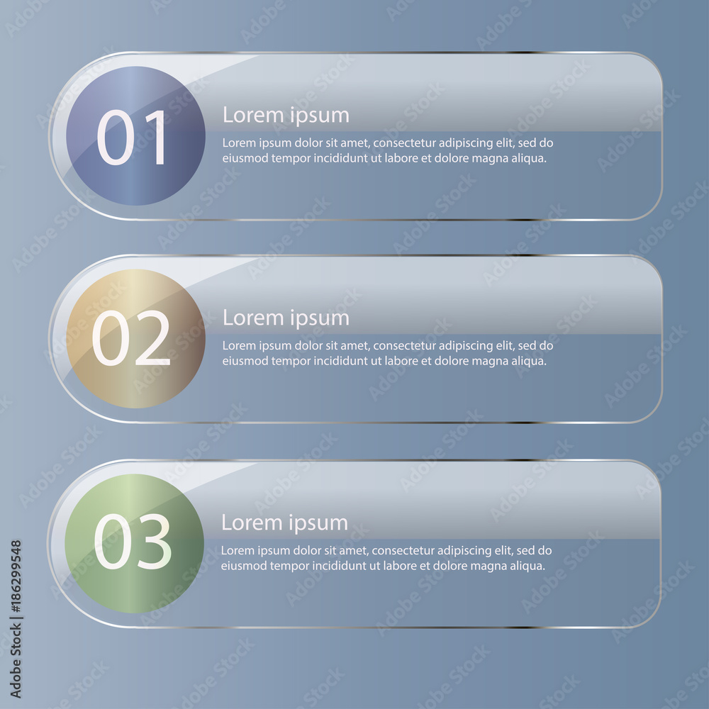mocap infographics: glass windows for text with round colored buttons mocap infographics: glass windows for text with round colored buttons