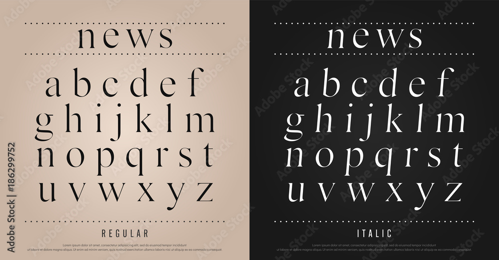 classic alphabet letters set. Exclusive Custom Letters. alphabet