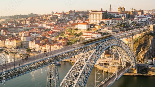 Dom Luís I Bridge, Porto, Portugal, Timelapse Video photo