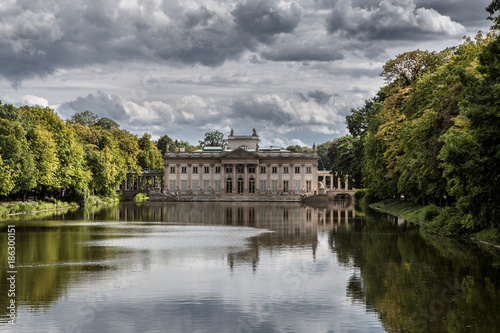 Palace on the water in Warsaw, Poland