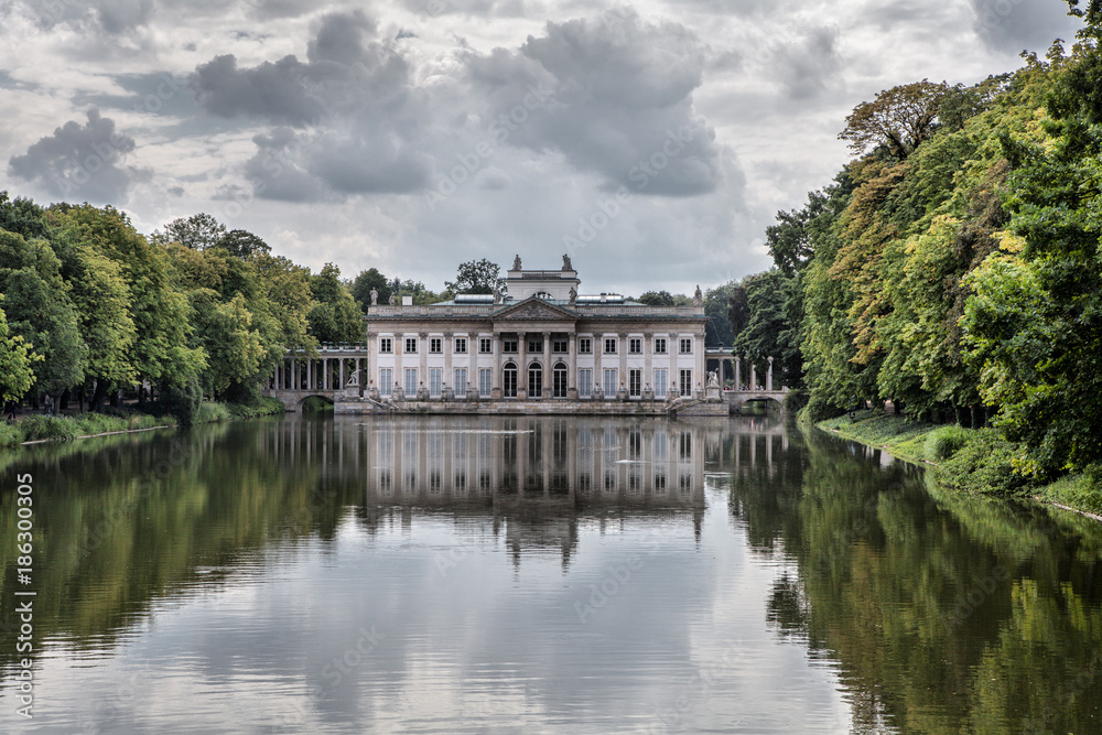 Palace on the water in Warsaw, Poland