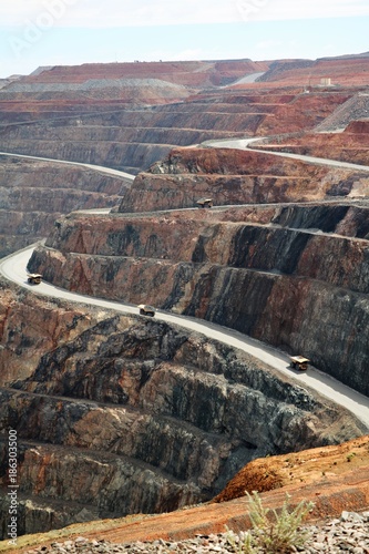 View into the interior of the Gold mine Super Pit, Western Australia