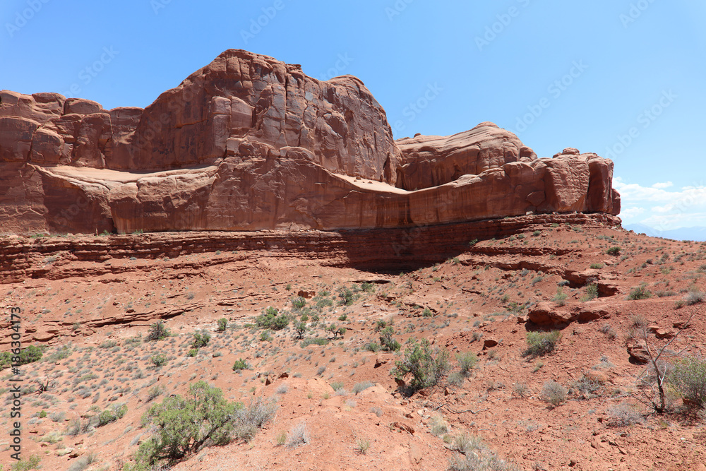 Park Avenue in Arches National Park. Utah. USA Park Avenue in Arches National Park. Utah. USA