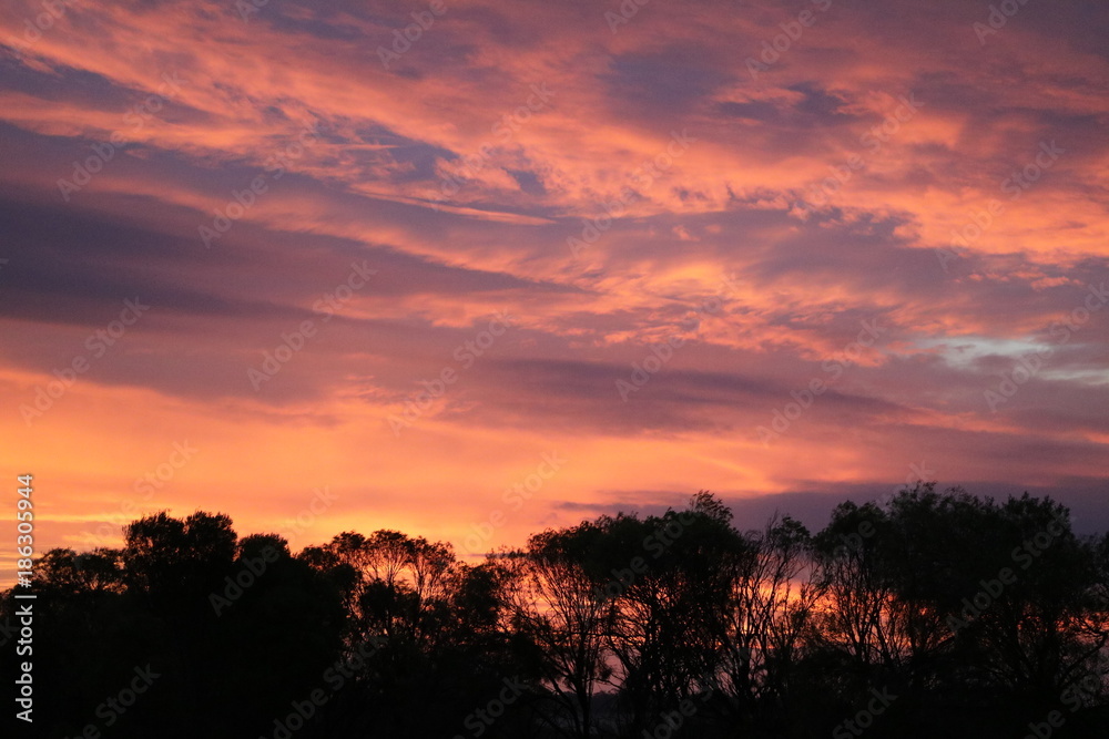Sunset in outback, Australia 